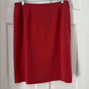 NWT Le Suit Coral Pencil Skirt, Fully Lined, Hidden Back Zip, Kick Pleat, Sz 12P